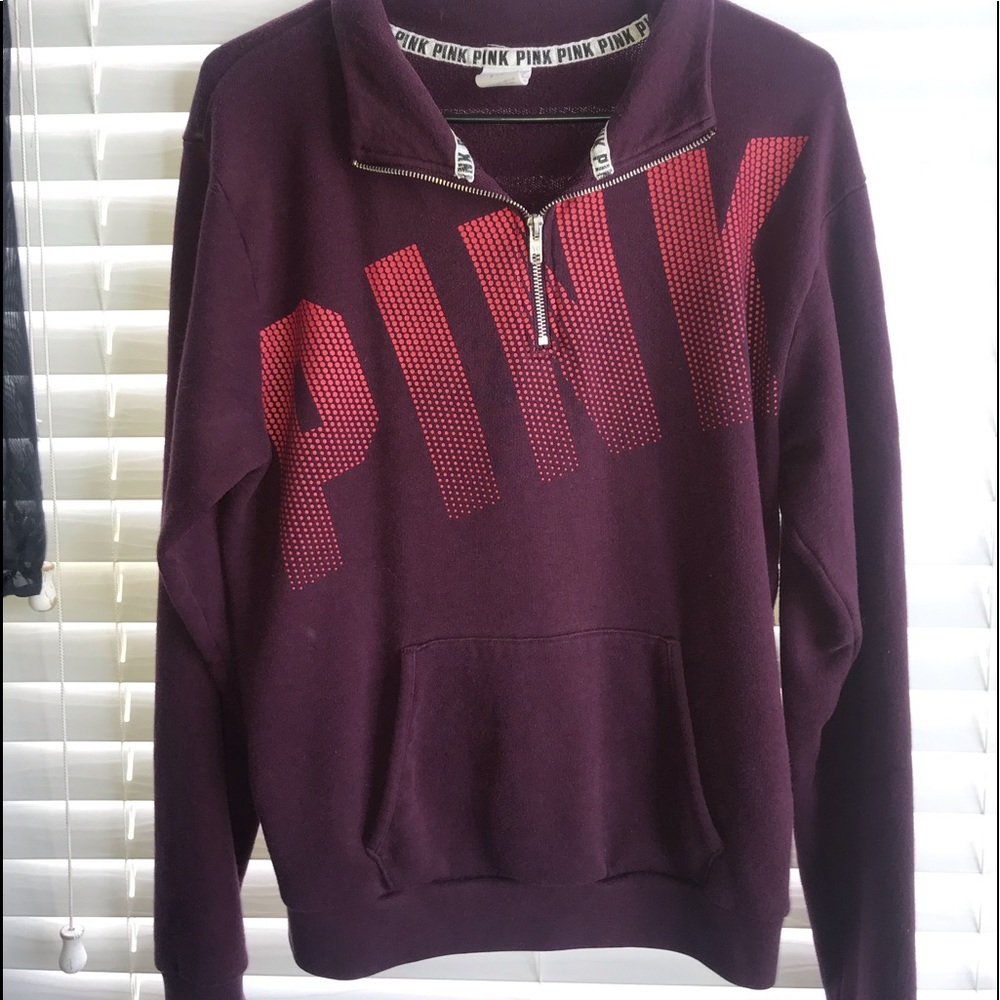 Burgundy quarter zip